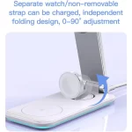 استند شارژ وایرلس یسیدو YESIDO DS17 FOLDABLE 3IN1 WIRELESS CHARGER - تصویر 6