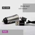 شارژر فندکی 2 پورت کلومن KOLUMAN KC-C04 به همراه کابل USB-C با گارانتی - تصویر 3