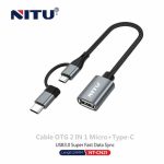 تبدیل دو کاره OTG MICRO USB / TYPE C به USB 3.0 نیتو مدل NITU NT-CN21 - تصویر 4